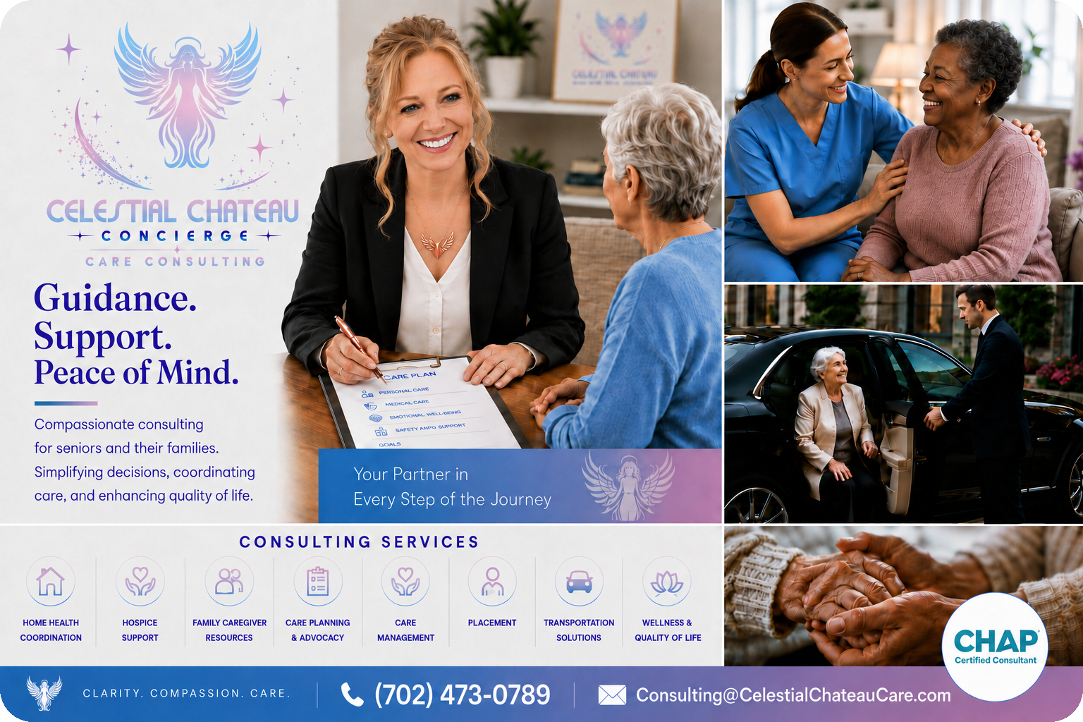 Celestial Chateau Concierge Care Consulting — guidance, support, and peace of mind for seniors and their families